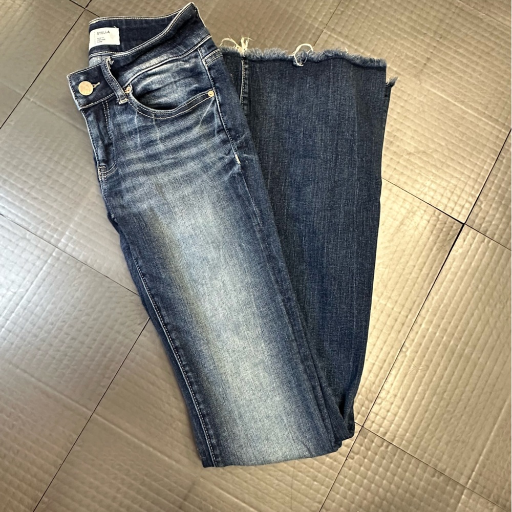 BKE Women's Flare & Wide Leg Jeans - Dark Blue